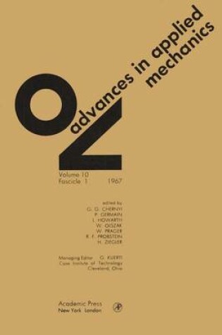 Cover of Advances in Applied Mechanics Volume 10