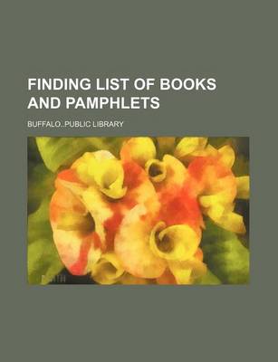 Book cover for Finding List of Books and Pamphlets