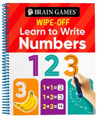 Cover of Brain Games Wipe-Off - Learn to Write: Numbers (Kids Ages 3 to 6)