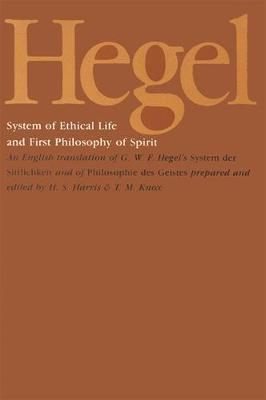 Book cover for Hegel's System of Ethical Life and First Philosophy of Spirit