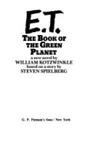 Cover of E.T. Book Green Planet