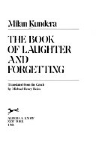 Cover of Bk of Laughter&forget