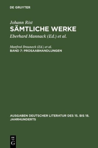 Cover of Prosaabhandlungen