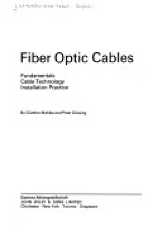 Cover of Fibre Optic Cables