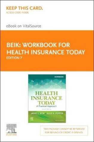 Cover of Workbook for Health Insurance Today Elsevier eBook on Vitalsource (Retail Access Card): a Practical Approach