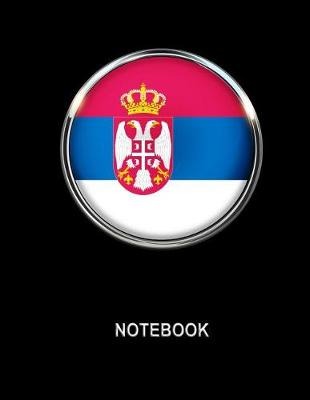 Book cover for Notebook. Serbia Flag Cover. Composition Notebook. College Ruled. 8.5 x 11. 120 Pages.