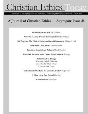 Book cover for Christian Ethics Today, Issue 25