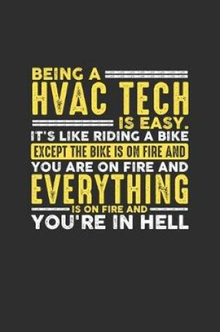 Cover of Being a HVAC Tech is Easy. It's like riding a bike Except the bike is on fire and you are on fire and everything is on fire and you're in hell