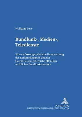 Book cover for Rundfunk-, Medien-, Teledienste