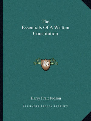 Book cover for The Essentials of a Written Constitution