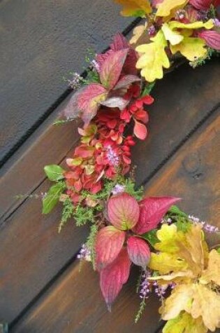 Cover of View of a Wreath of Colorful Autumn Leaves Journal