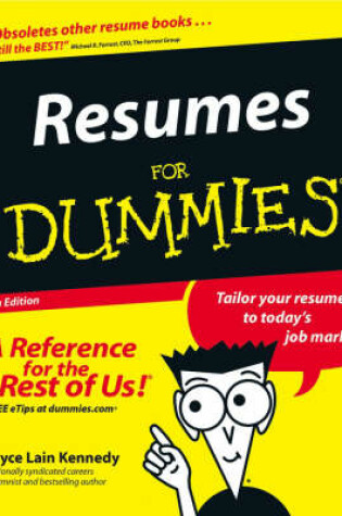 Cover of Resumes for Dummies