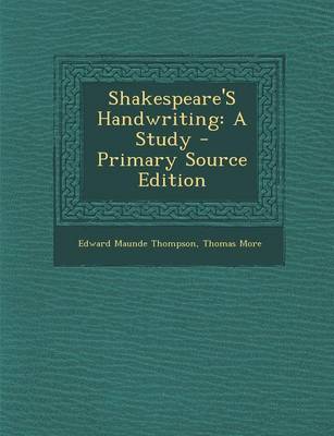 Book cover for Shakespeare's Handwriting
