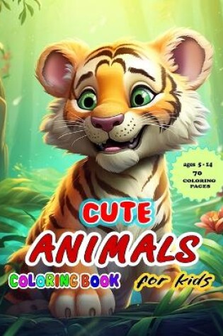 Cover of cute animals coloring book for kids