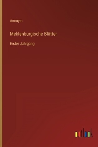 Cover of Meklenburgische Blätter