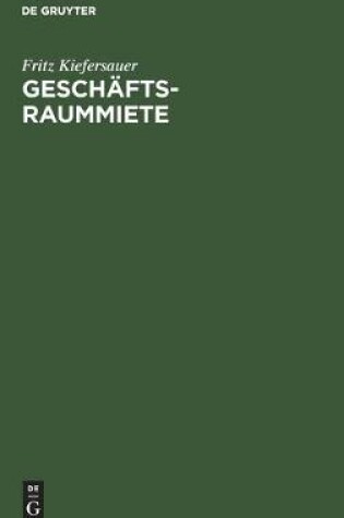 Cover of Gesch�ftsraummiete