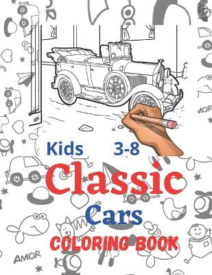 Book cover for Classic cars coloring book