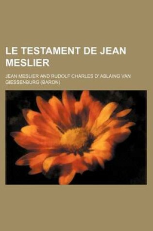 Cover of Le Testament de Jean Meslier (3)