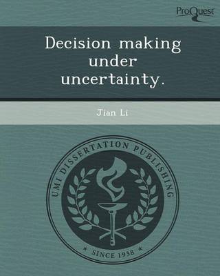 Book cover for Decision Making Under Uncertainty