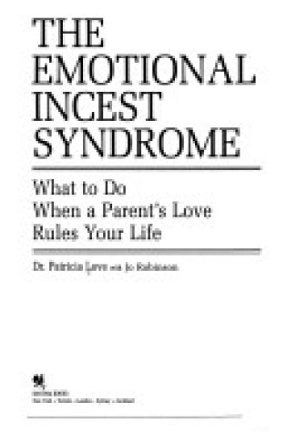 Cover of The Emotional Incest Syndrome