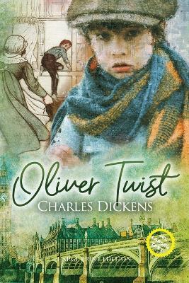 Book cover for Oliver Twist (Large Print, Annotated)