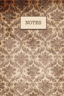 Book cover for Brown Damask Design Notes Journals
