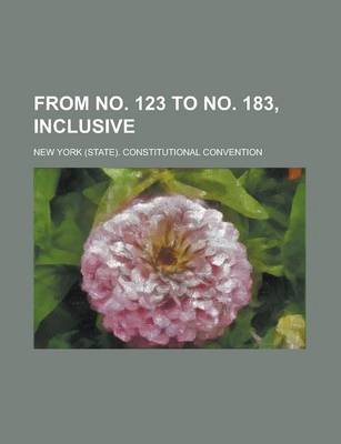 Book cover for From No. 123 to No. 183, Inclusive