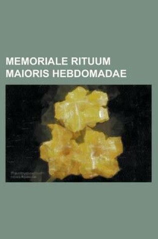 Cover of Memoriale Rituum Maioris Hebdomadae