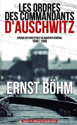 Book cover for Les ordres des commandants d'Auschwitz