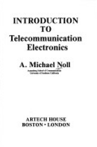 Cover of Introduction to Telecommunication Electronics