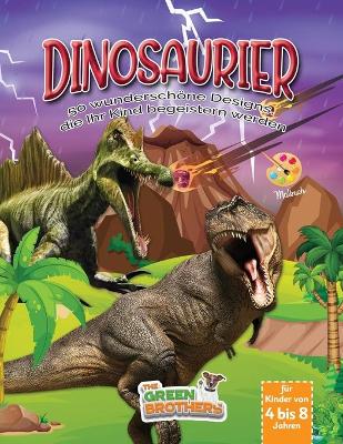Book cover for dinosaurier malbuch fur kinder von 4 bis 8 jahren