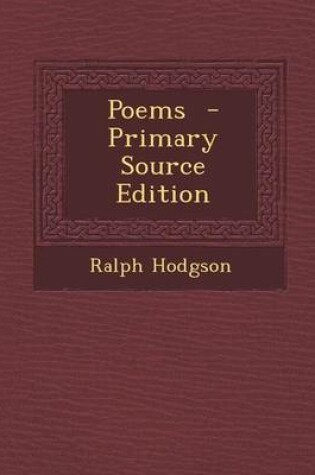 Cover of Poems - Primary Source Edition