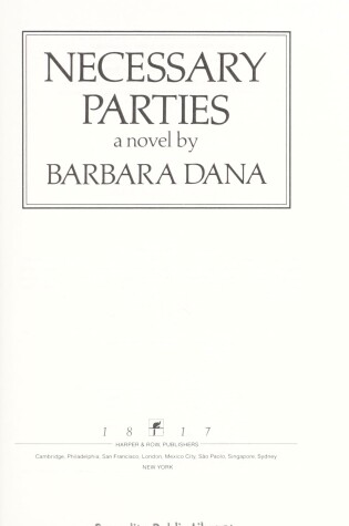 Cover of Necessary Parties