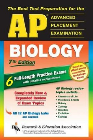 Cover of AP Biology (Rea) 7th Edition - The Best Test Prep for the AP Exam