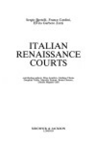 Cover of Italian Renaissance Courts
