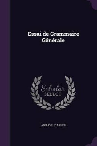 Cover of Essai de Grammaire Generale