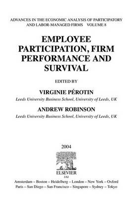 Book cover for Employee Participation, Firm Performance and Survival