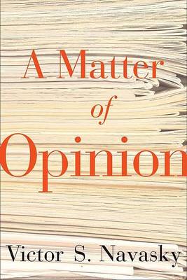 Book cover for A Matter of Opinion