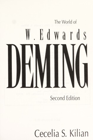 Cover of The World of W. Edwards Deming