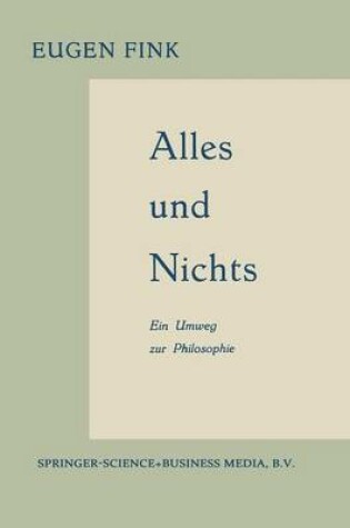 Cover of Alles Und Nichts