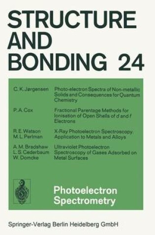 Cover of Photoelectron Spectrometry