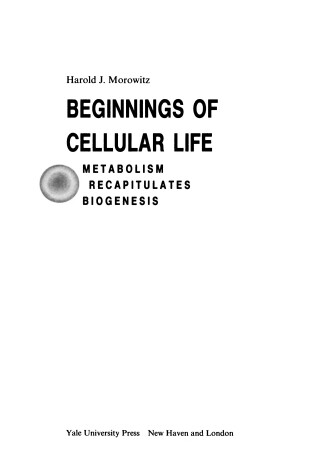 Book cover for Beginnings of Cellular Life