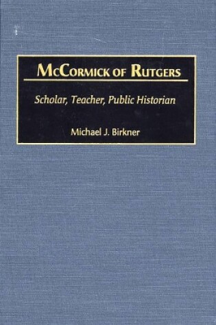 Cover of Mccormick of Rutgers