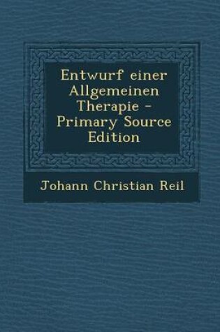 Cover of Entwurf Einer Allgemeinen Therapie