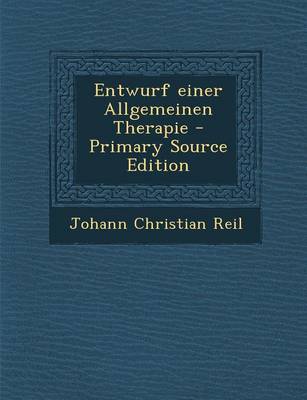 Book cover for Entwurf Einer Allgemeinen Therapie