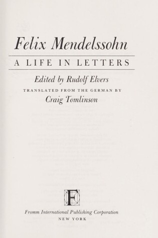 Cover of Felix Mendelssohn