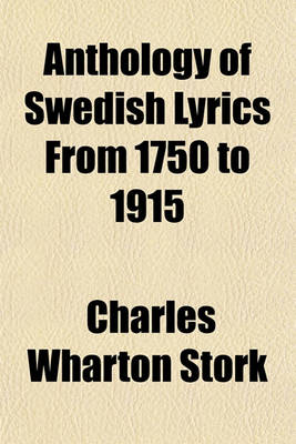 Book cover for Anthology of Swedish Lyrics from 1750 to 1915