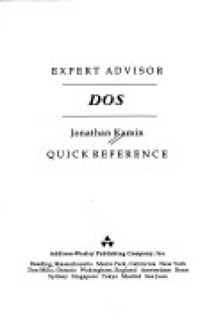 Cover of MS-DOS POCKET REFERENCE GUIDE