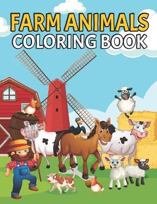 Book cover for Farm Animals Coloring book