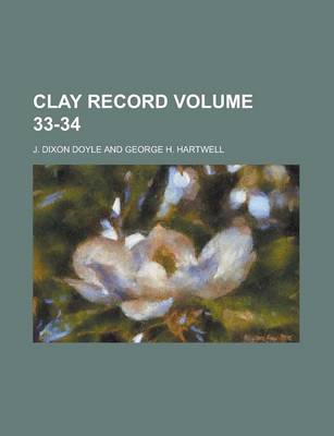 Book cover for Clay Record Volume 33-34